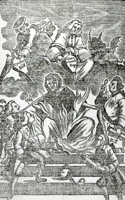 America in Flames、「Town and Country Magazine」1774年12月の写真） 作： American School